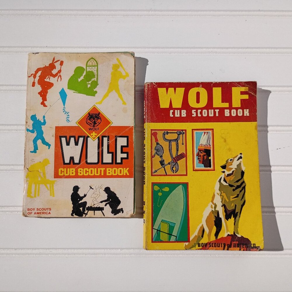 Vintage Wolf Cub Scout Book Boy Scouts of America 1967 LOT OF 2 BSA Handbooks
